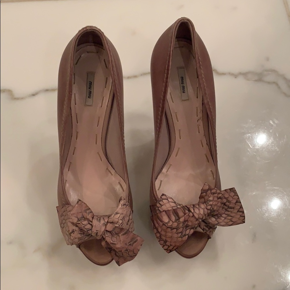 Miu Miu platform, peep-toe heels